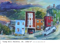 Long Hill palette, St. John's, Newfoundland, Canada, Oil on Canvas